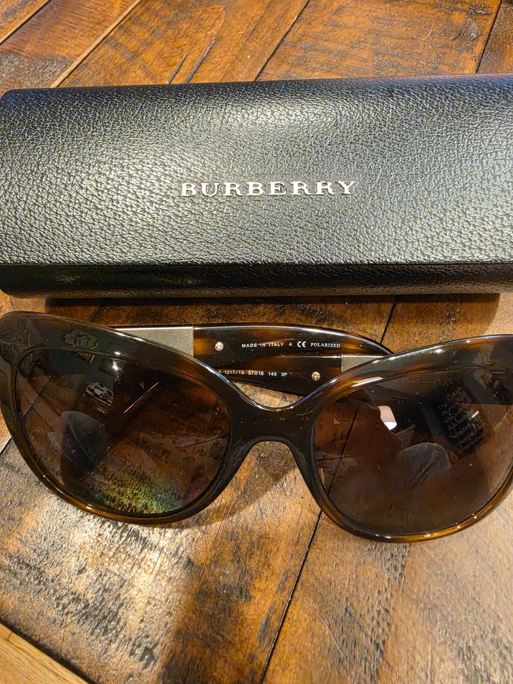 Burberry Women's Tortoiseshell Polarized Cat-Eye Sunglasses